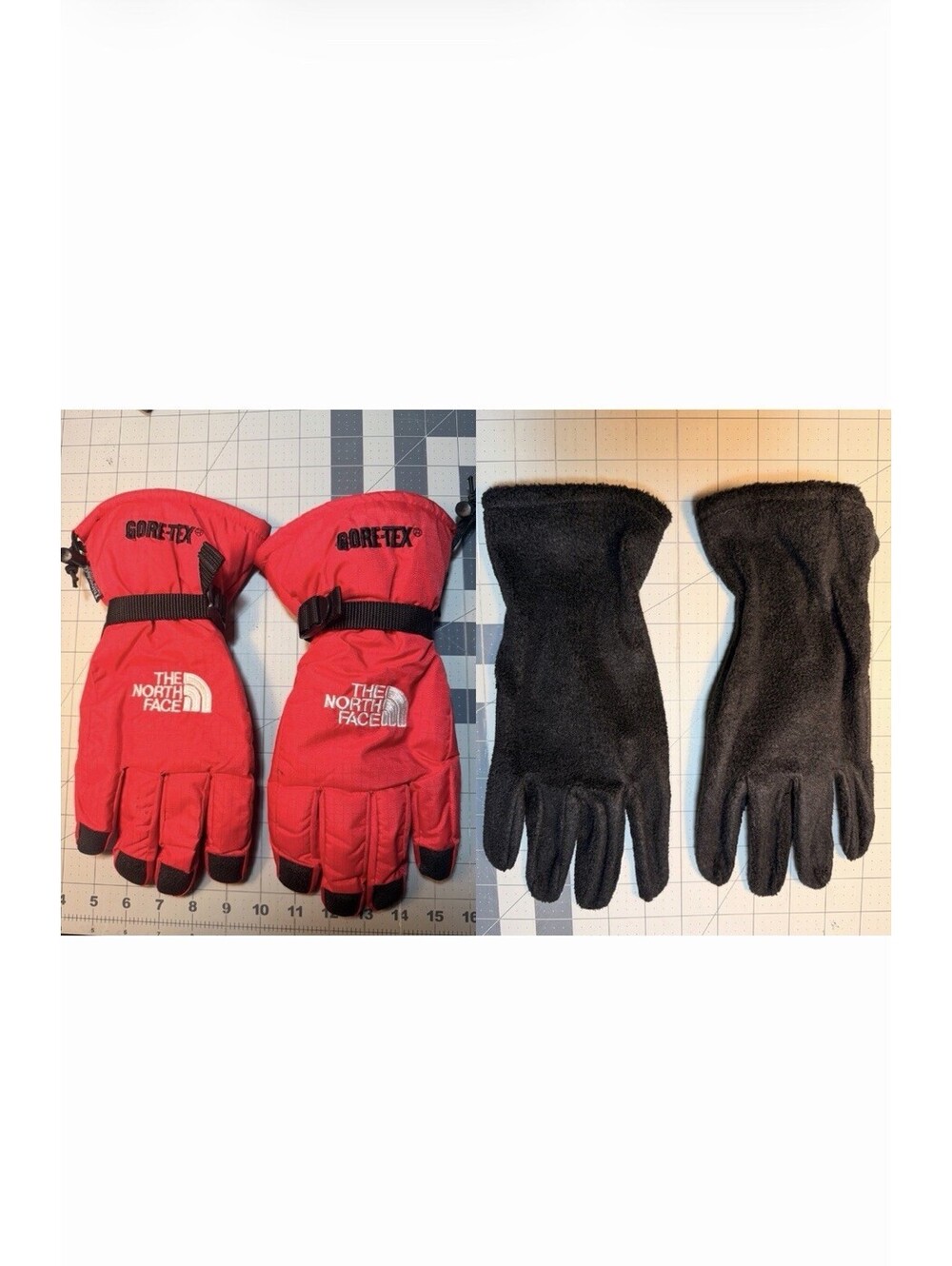 Vtg The North Face Goretex Ski Gloves & Inserts Waterproof